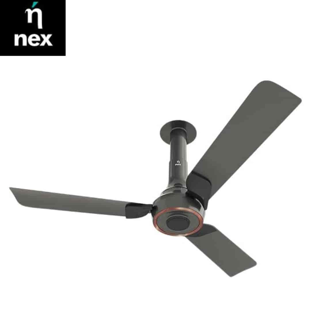 Nex Glyde A70 1200mm BLDC Ceiling Fans For Home | 20% Higher Air Thrust |(Granite grey)