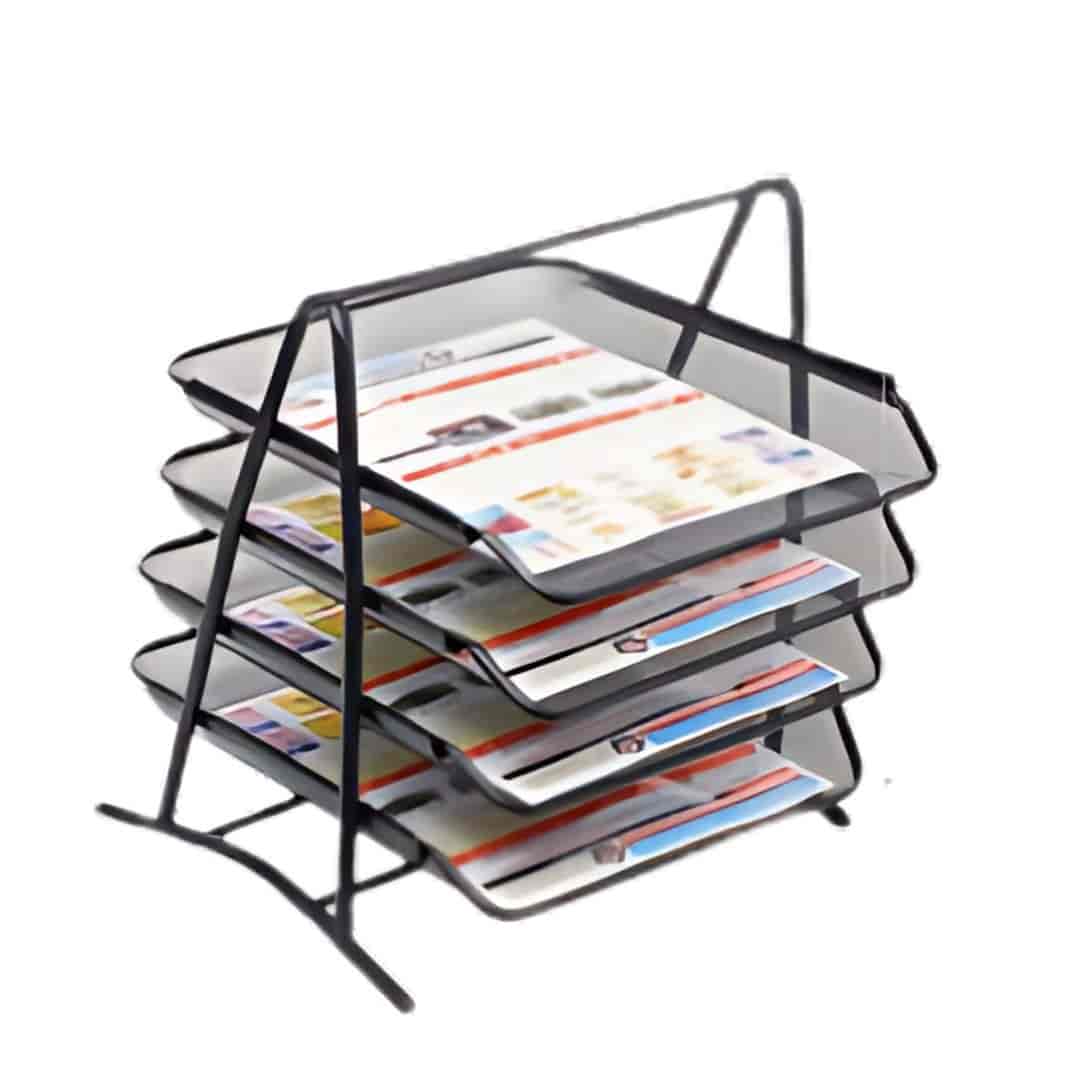 Music 555 3 Tier Mesh Wire Document Tray | Compact Organizer